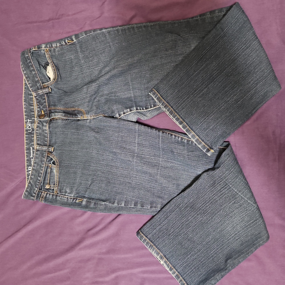 LOFT Women's Blue Curvy Bootcut Jeans - size 14P